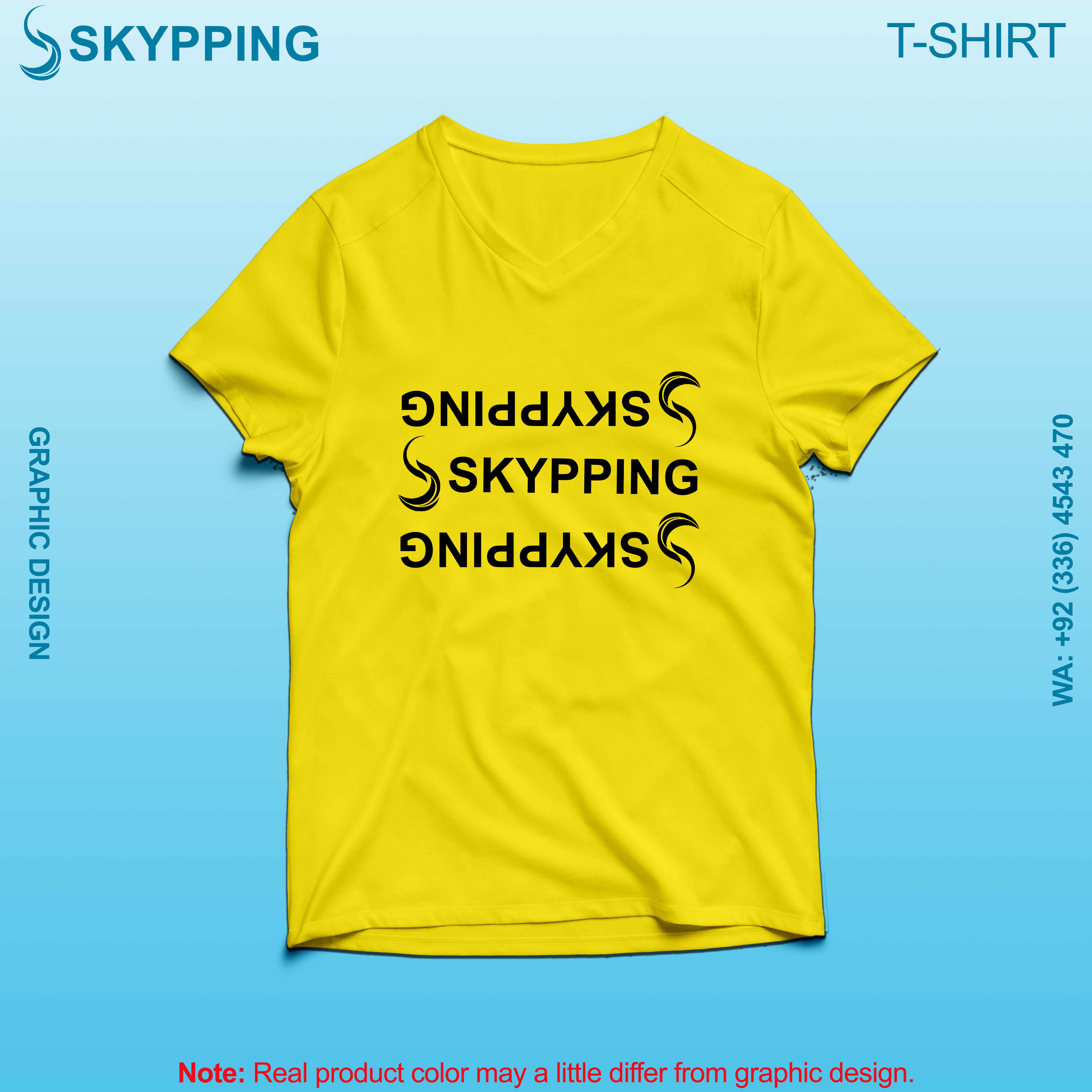 V-Neck Short set-in style sleeve long length t-shirt with shoulder panel for men